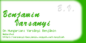 benjamin varsanyi business card